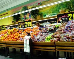 Produce in the grocery store