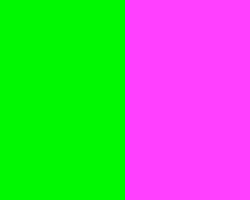 A rectangle divided into two colors: red and green.