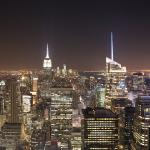 Night scene of New York City from the Rockefeller Center