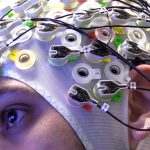 EEG headset detects electrical signals in the brain to control drones