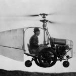 Jess Dixon in his flying automobile c. 1940